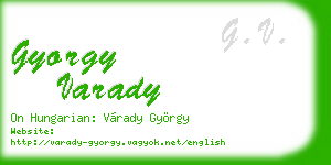gyorgy varady business card