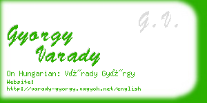 gyorgy varady business card